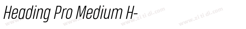 Heading Pro Medium H字体转换